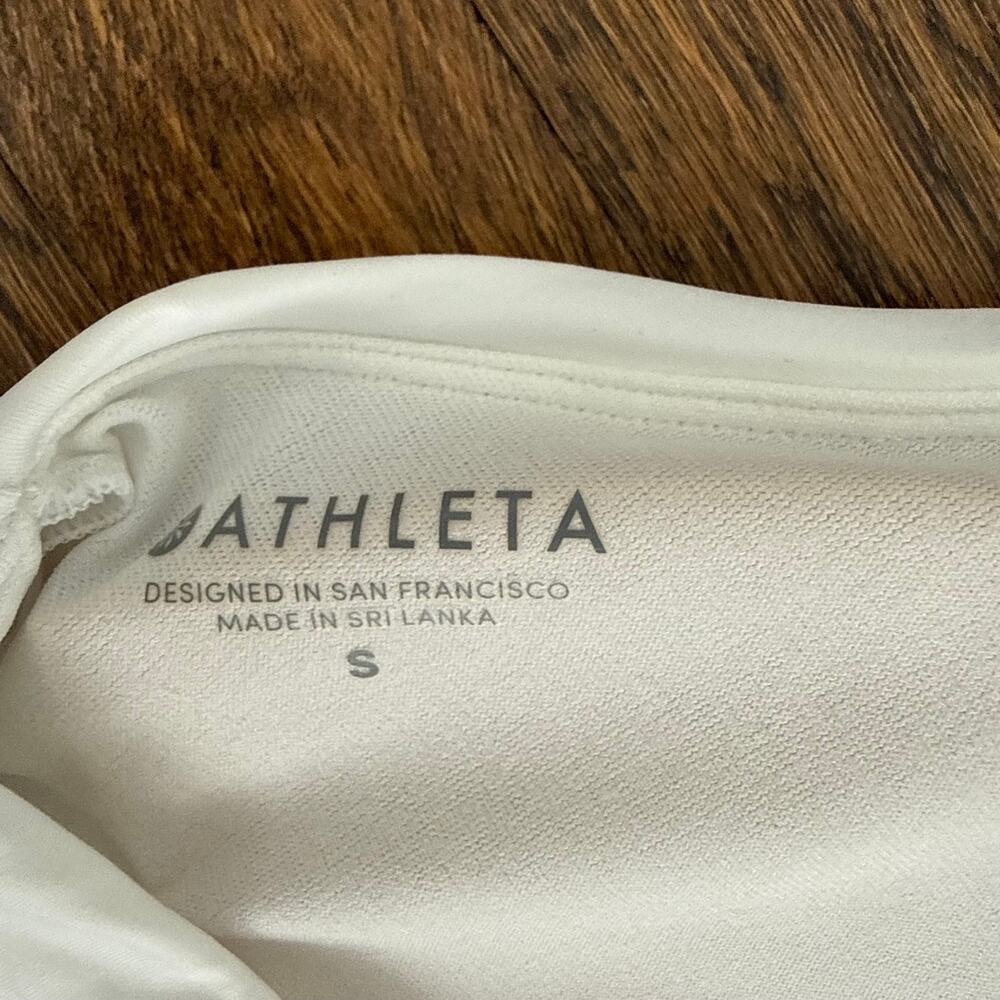 Athleta High Neck Keyhole Bikini Top White Size Small Swim - Picture 4 of 4